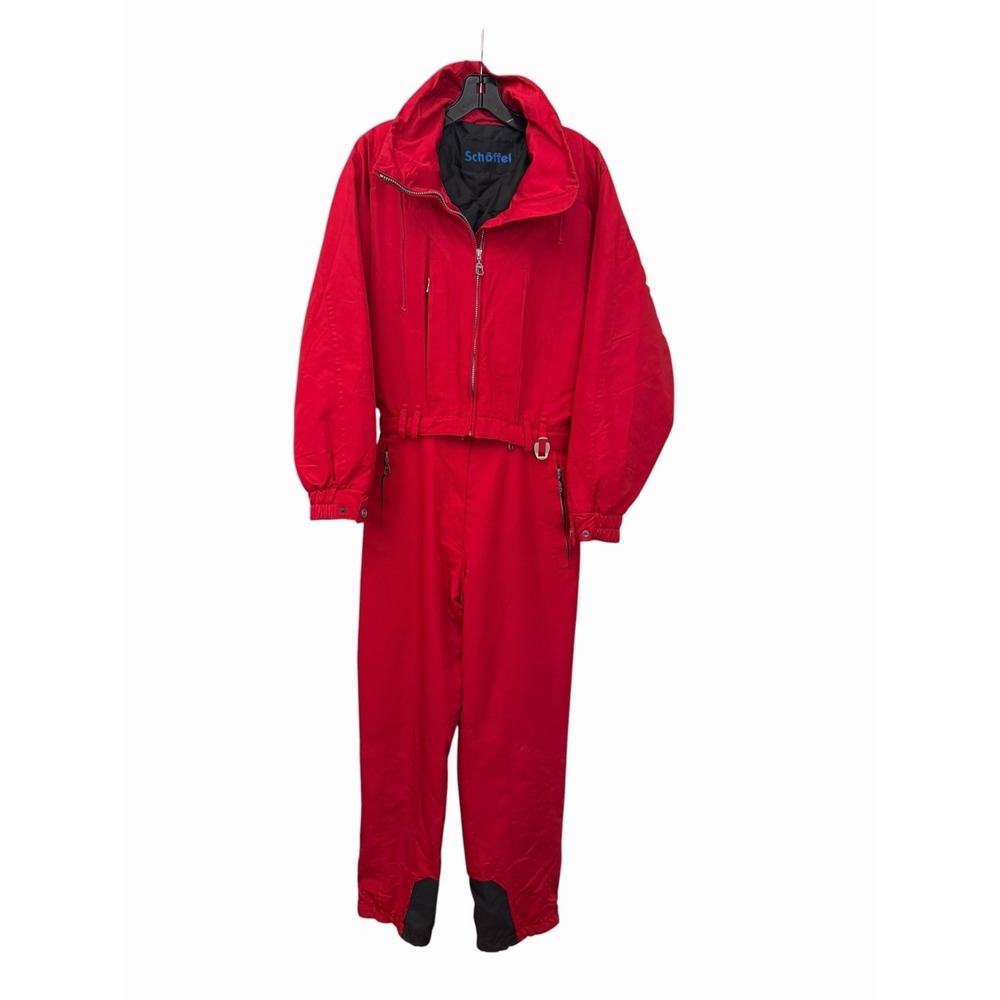 Schoffel Ski Suit Snowsuit Ski Jacket & Pants Vintage Size 10 Red 80s 90s #RR-1